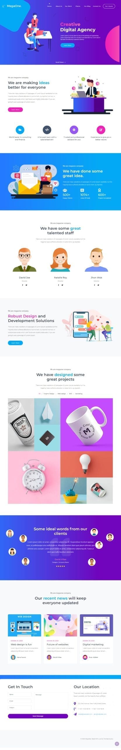 ONEPAGE WordPress + WebApp